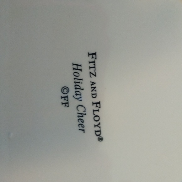 SANTA CANDY DISH FITZ & FLOYD CERAMIC 5 X 5 INCHES - Picture 4 of 10